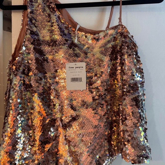 Free People Tops - NWT Free People Sequin One Shoulder Blouse